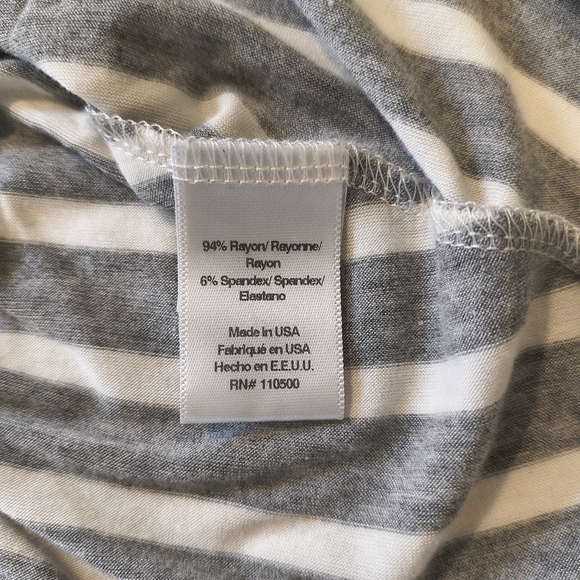 Laila Jayde Women's Gray and White Striped Tank Top , Size L - Picture 7 of 7